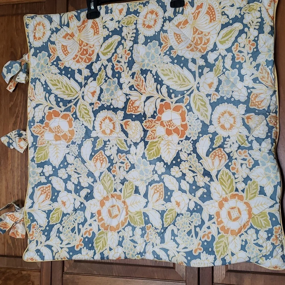 Pottery Barn MAGGIE Quilted Floral Euro Pillow Sham 26x26